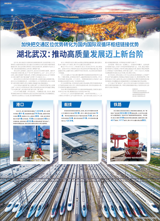 湖北武汉：推动高质量发展迈上新台阶