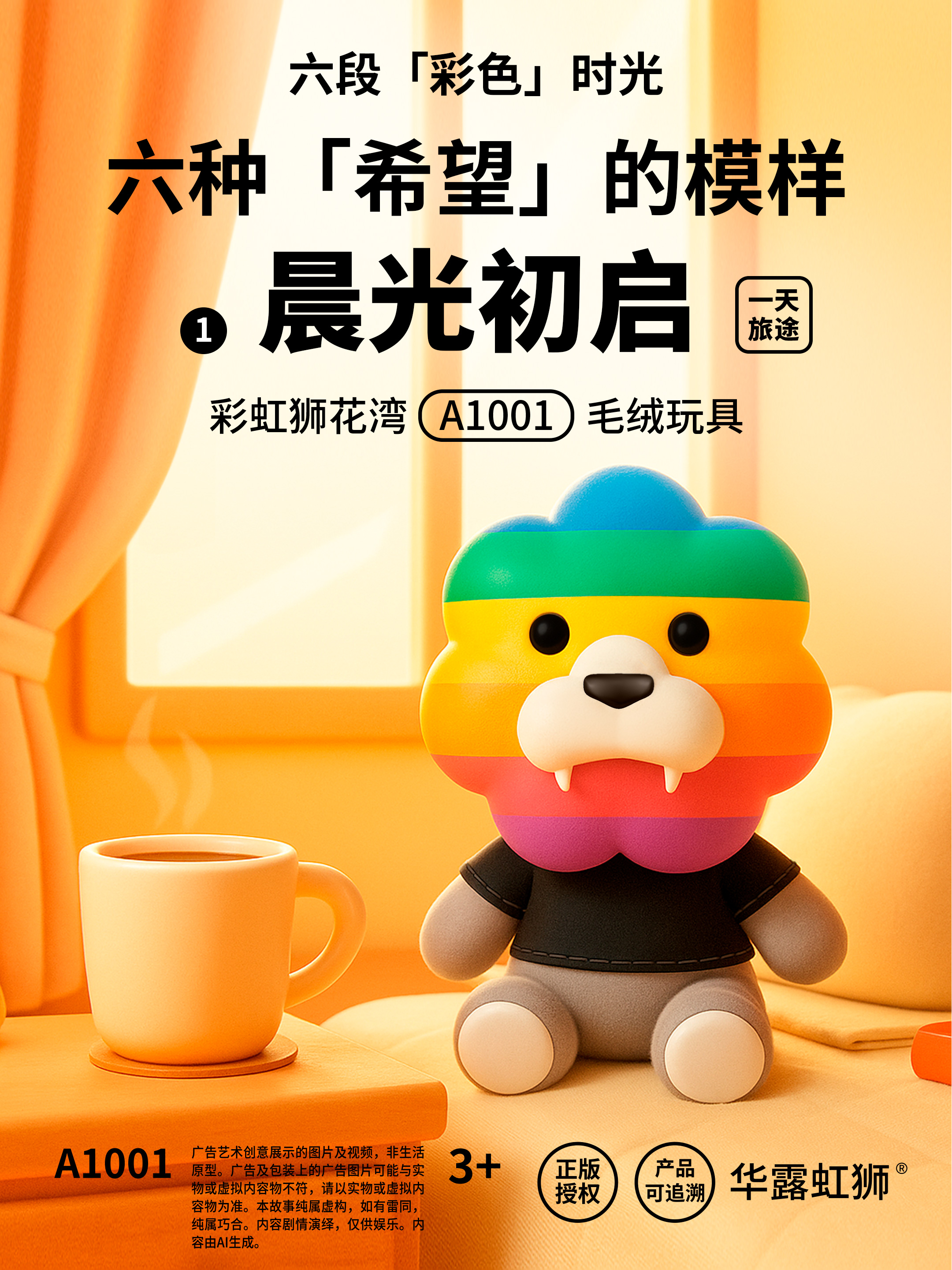 一天旅途：晨光初启，寻找「希望」的模样，彩虹狮花湾毛绒玩具