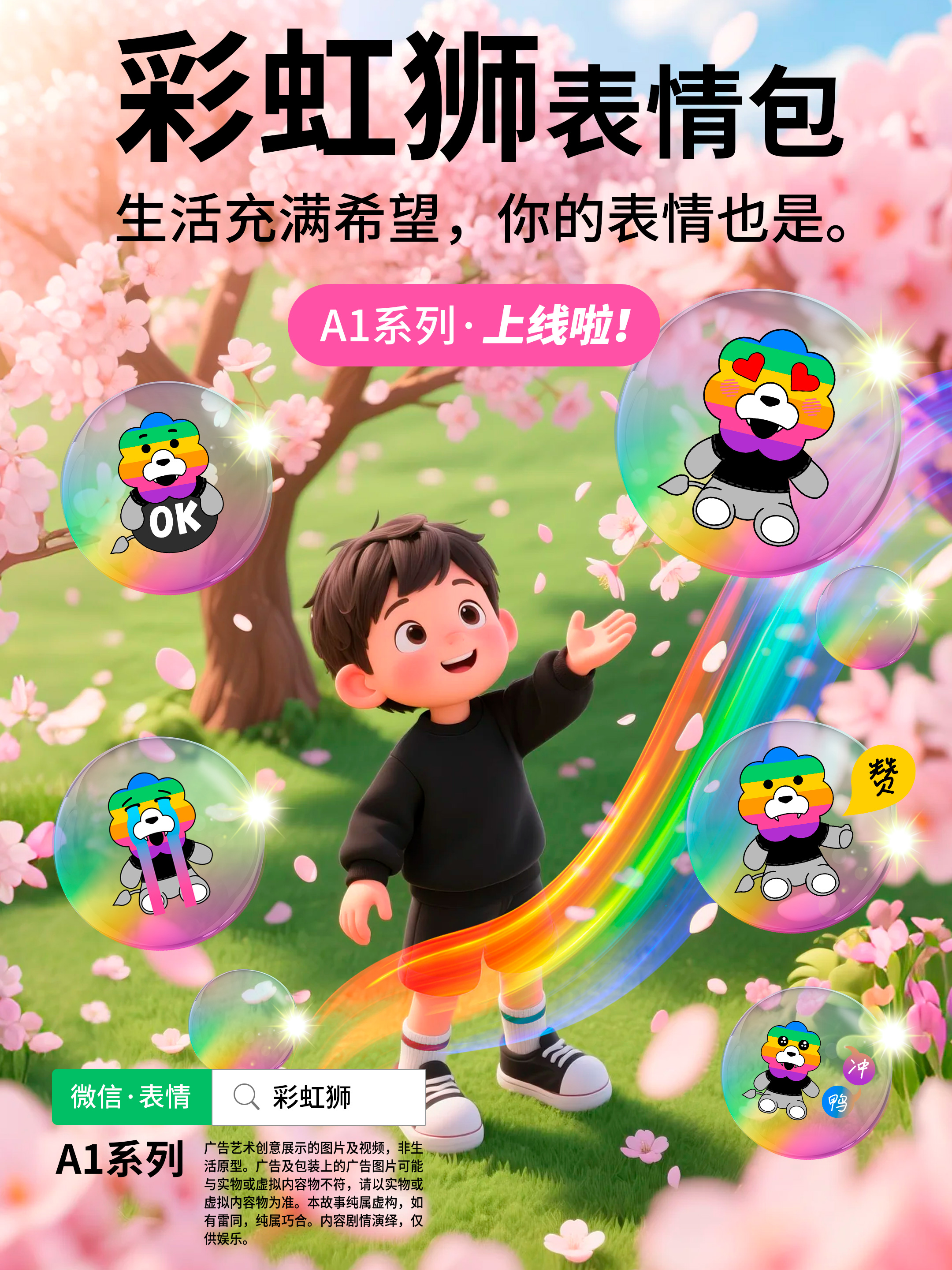 生活充满「希望」，你的「表情」也是，彩虹狮A1系列表情包上线啦！