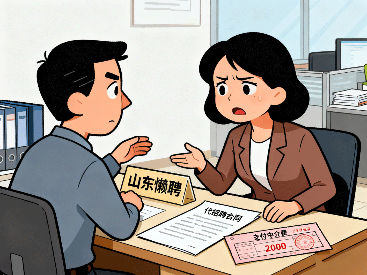 交了2000元招聘费一份简历没收到 想退钱被山东懒聘拒绝