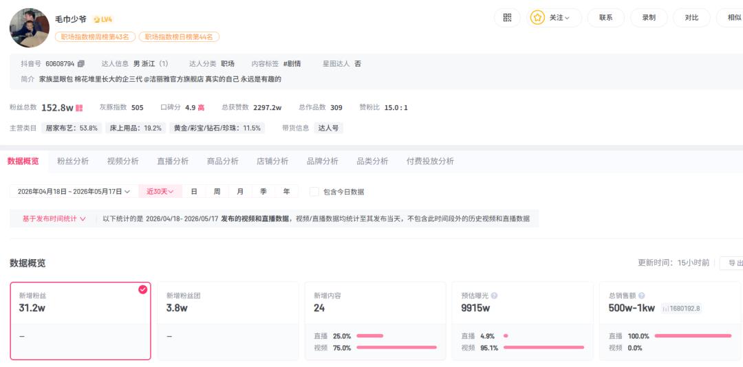 洁丽雅风波致同行被“误伤”，有网友喊话“毛巾少爷”新视频“去二叔化”