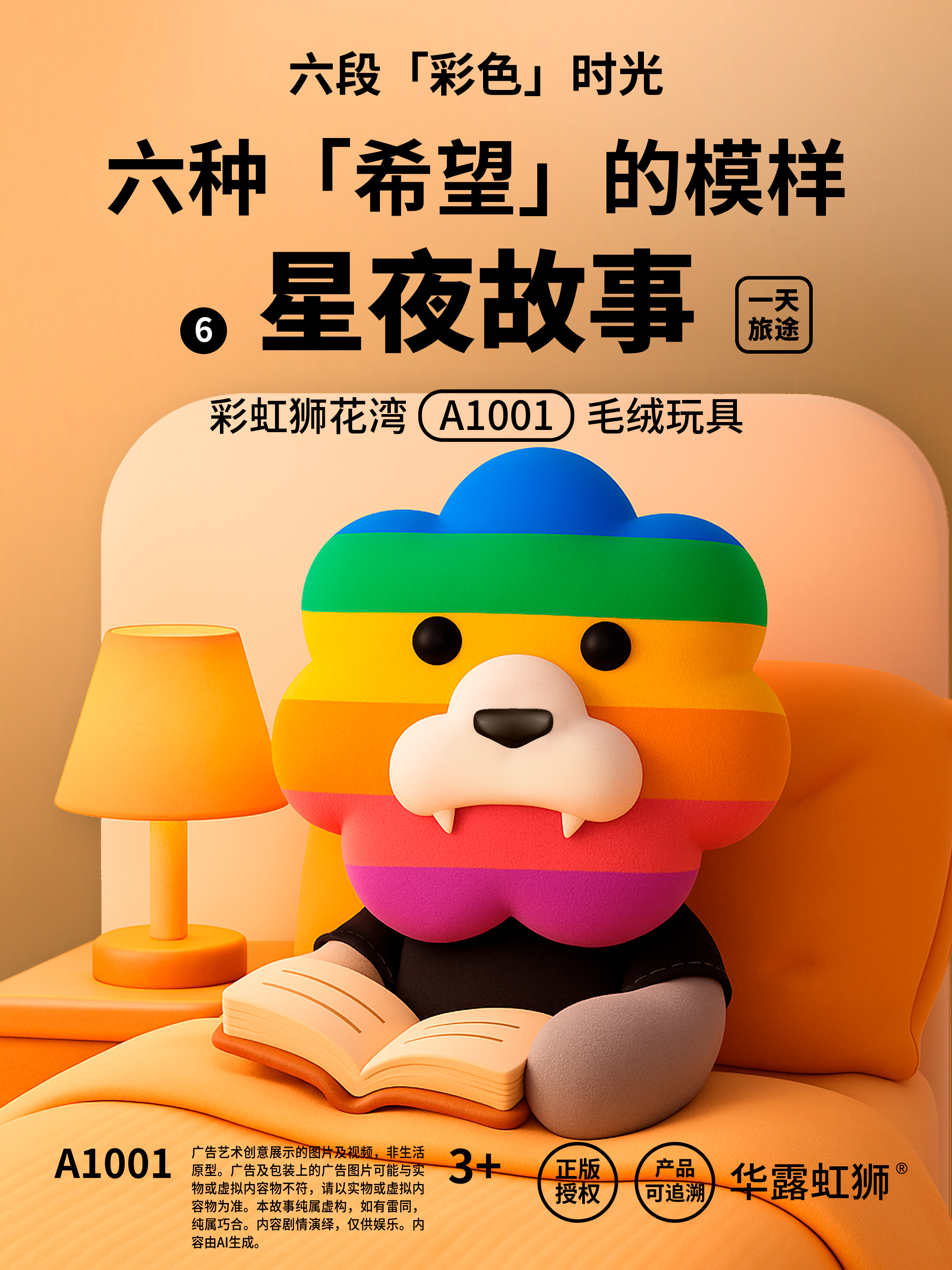 一天旅途：星夜故事，寻找「希望」的模样，彩虹狮花湾毛绒玩具