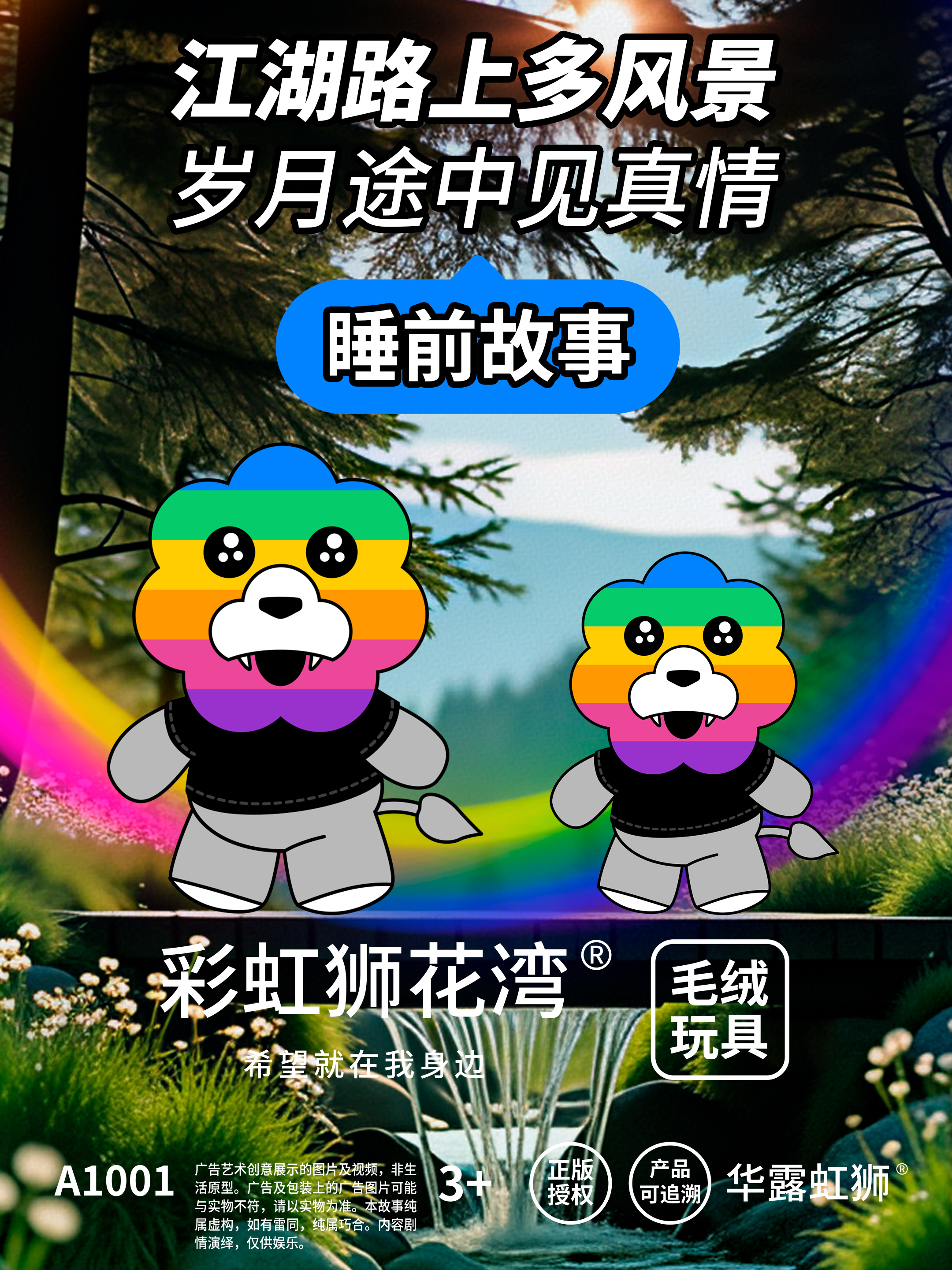 睡前故事：江湖路上多风景，「彩虹狮花湾」毛绒玩具