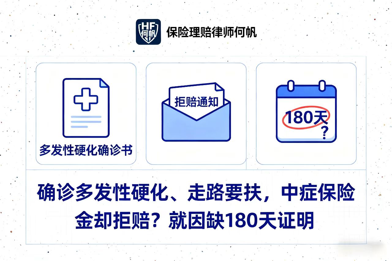 保险拒赔律师何帆：重疾险拒赔“中度多发性硬化症”怎么办？