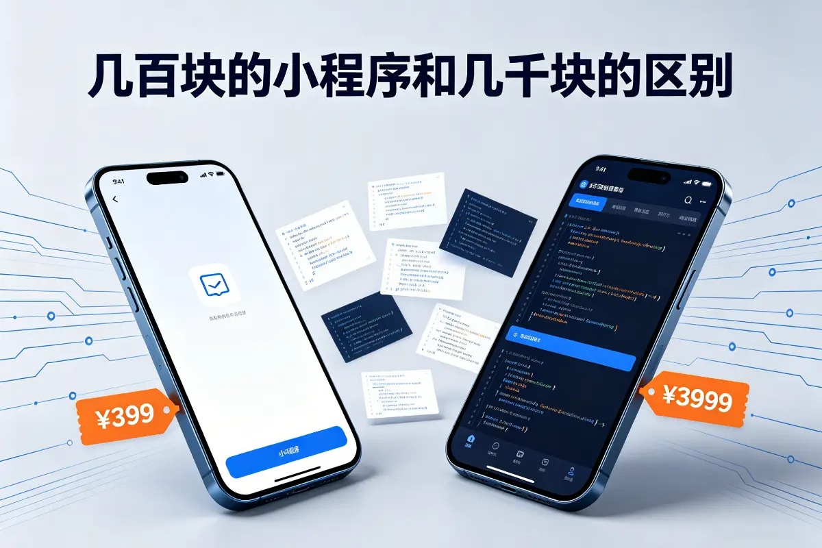 几百块的小程序和几千块的小程序，差别到底在哪里？